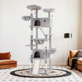 Amolife 81"H X-Large Cat Tree and Tower with Cat Condo House & 2 Scratching Ramps, Hammock & Scratching Posts