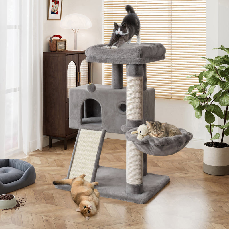 68 Inches Multi-Level Large Cat Tree for Large Cats/Sisal Scratching Posts and Hammocks