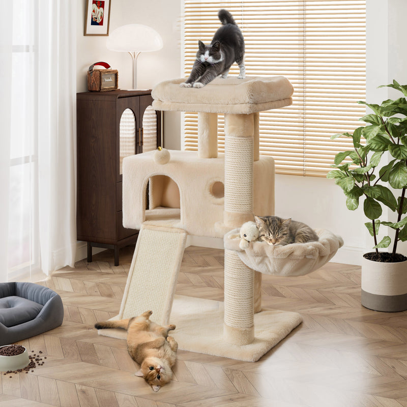 68 Inches Multi-Level Large Cat Tree for Large Cats/Sisal Scratching Posts and Hammocks