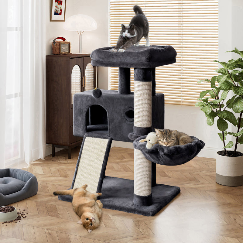 68 Inches Multi-Level Large Cat Tree for Large Cats/Sisal Scratching Posts and Hammocks