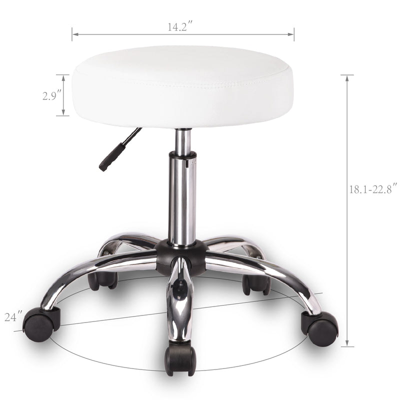 Round Rolling Stool / Height Adjustable