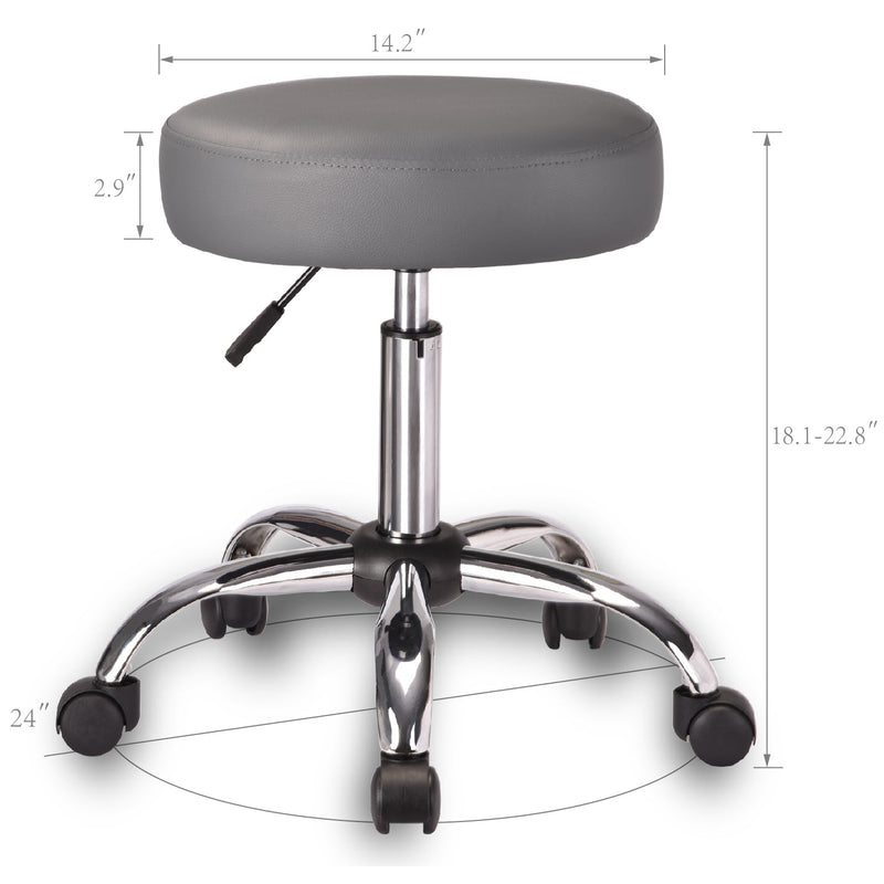 Round Rolling Stool / Height Adjustable