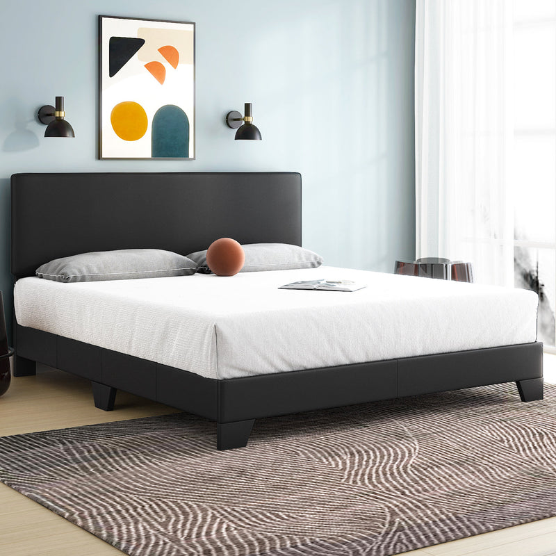 Bed Frame with Adjustable Headboard