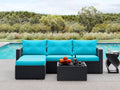 Patio Conversation Set, 3 Pieces PE Wicker Rattan Outdoor Furniture