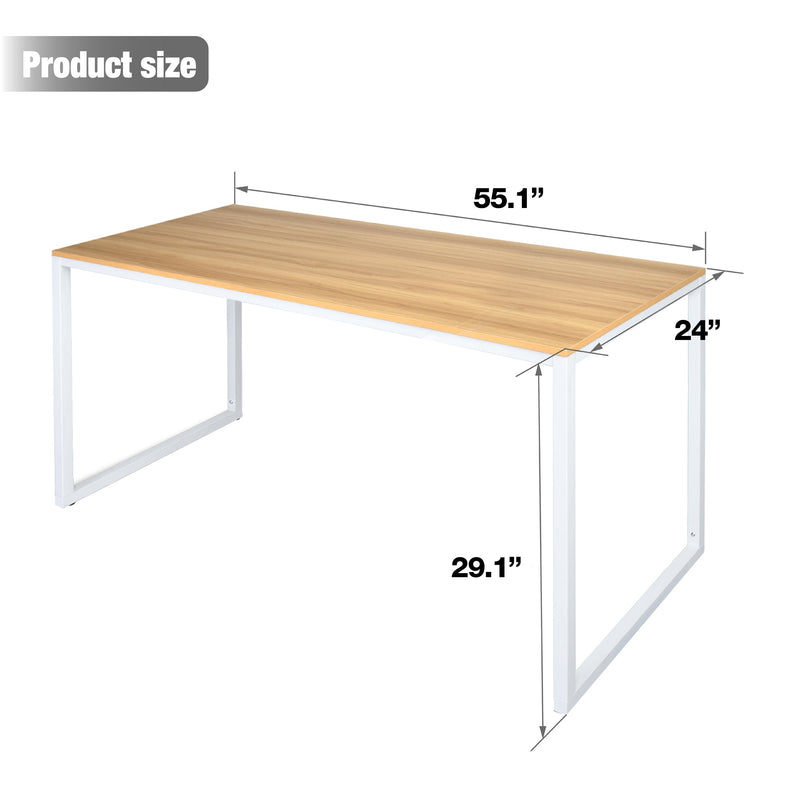 Computer Desk, Modern Writing Gaming Desk for Home Office, Small Wood Table Top Workstation